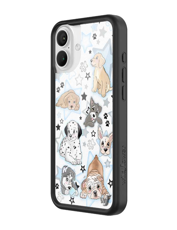Puppy Party Baby Blue Star Print Protective iPhone Case