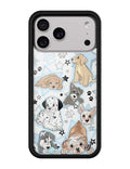 Puppy Party Baby Blue Star Print Protective iPhone Case