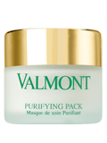 Valmont Purifying Pack Mask in white, gold, and green luxury packaging