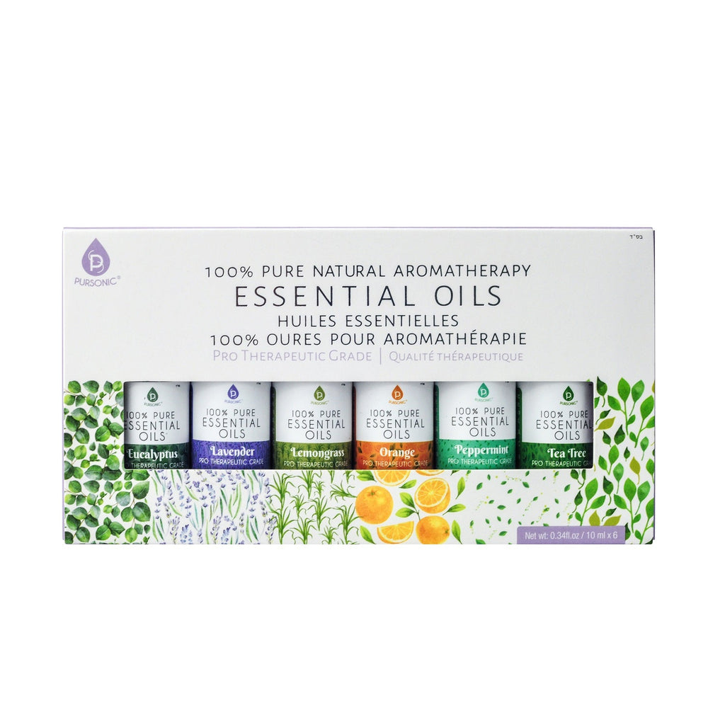 Home Wellness Bundle – True HEPA Air Purifier, Sunset Projector Lamp & 6-Pack Essential Oils