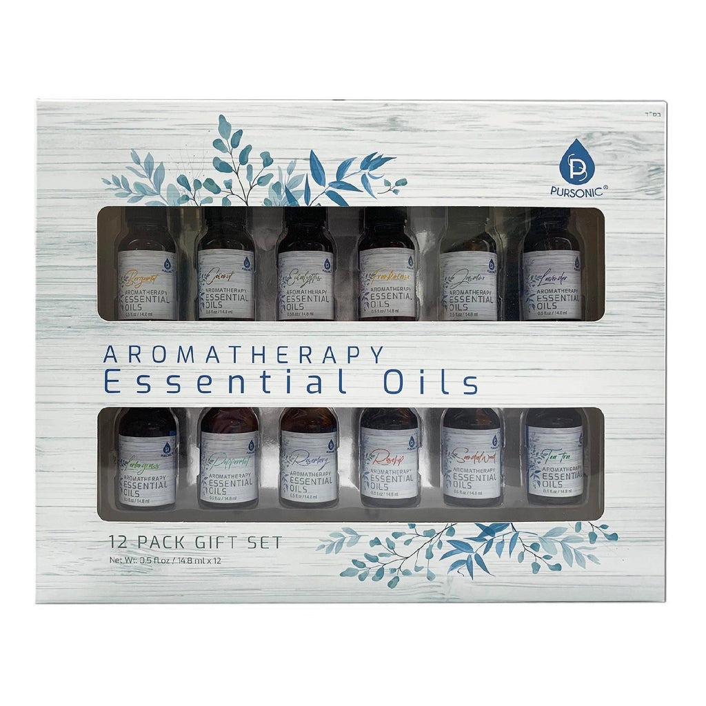 Pursonic Clean Air & Aromatherapy Bundle – True HEPA Air Purifier with 12 Essential Oils
