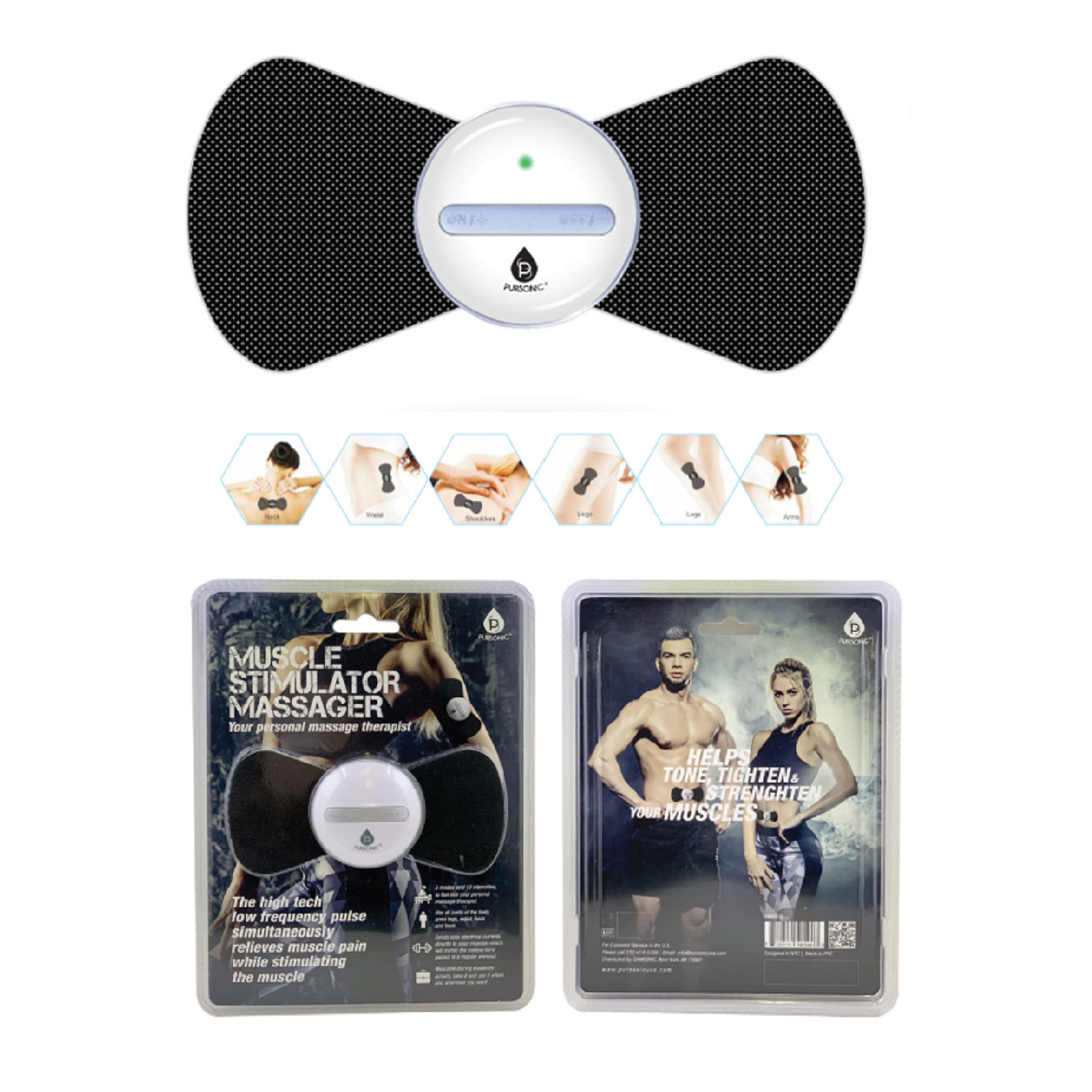 Wearable EMS Muscle Stimulator Pulse Massager for Pain Relief - Image 3