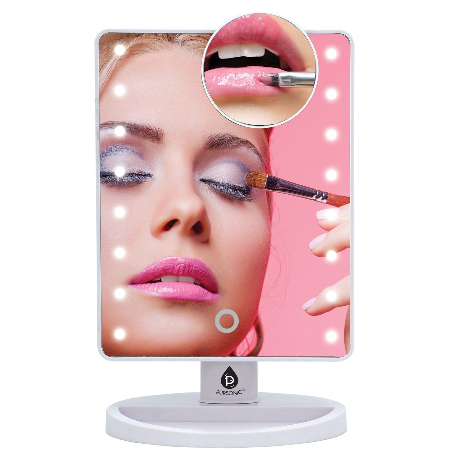 Dimmable LED Vanity Mirror & 3-in-1 Facial Cleansing Device LED Light