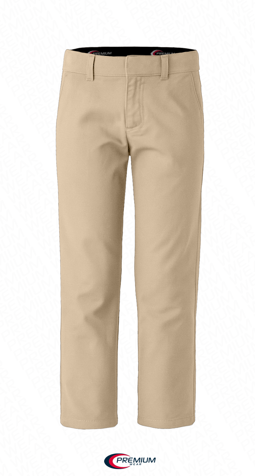 Girls Flat Front Husky Pants – Comfortable School Uniform Bottoms