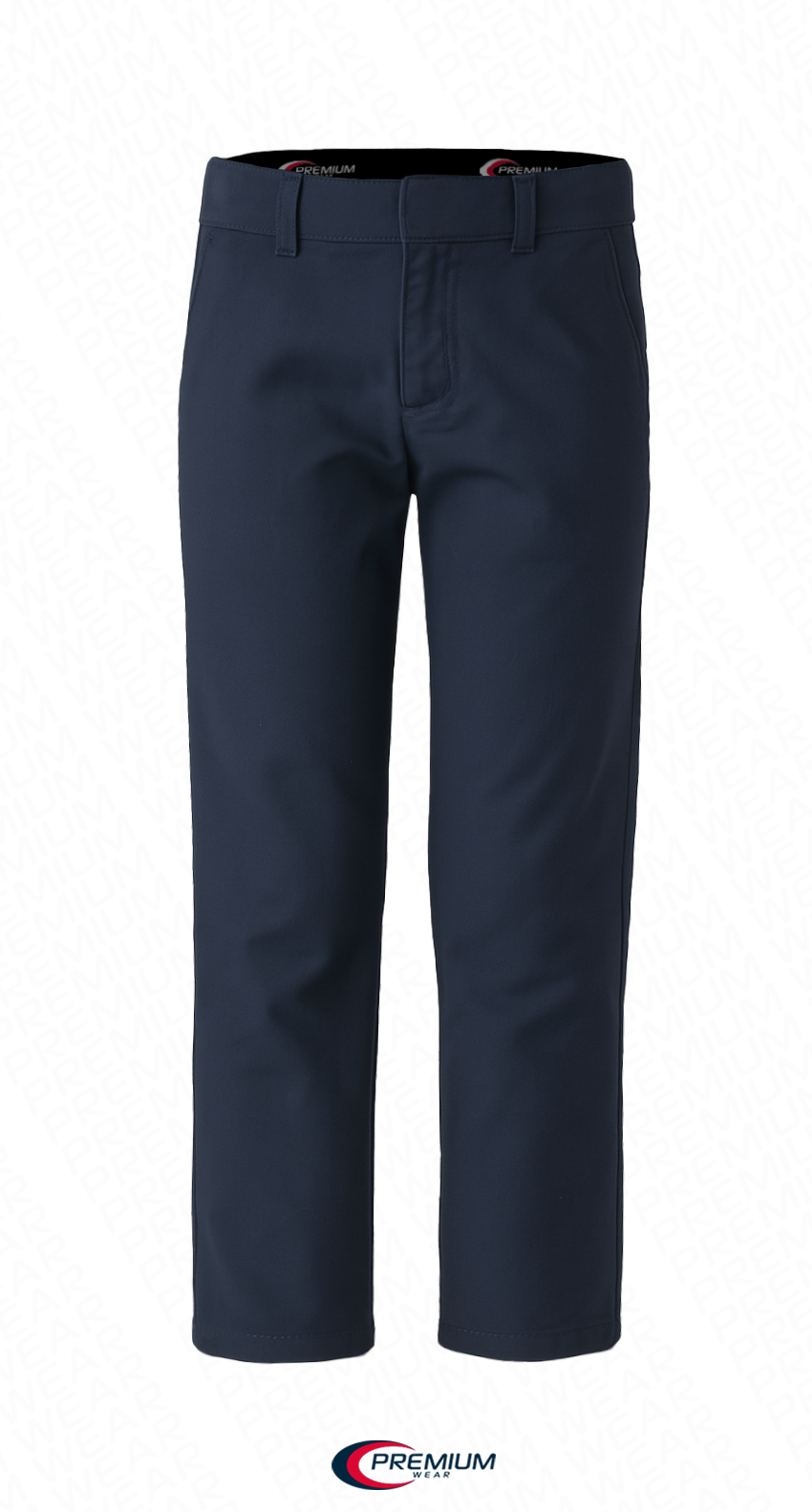 Girls Flat Front Husky Pants – Comfortable School Uniform Bottoms