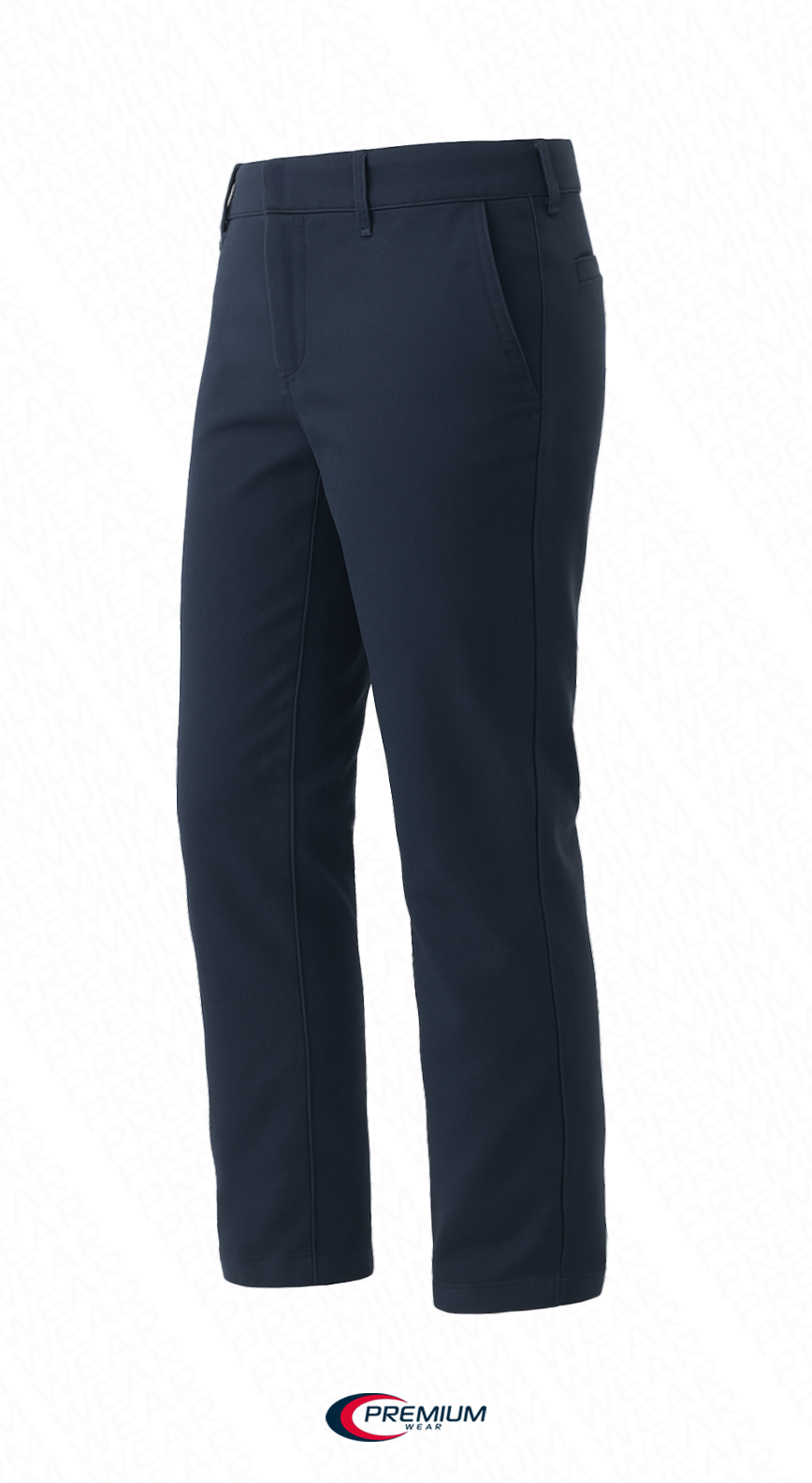 Girls Flat Front Husky Pants – Comfortable School Uniform Bottoms