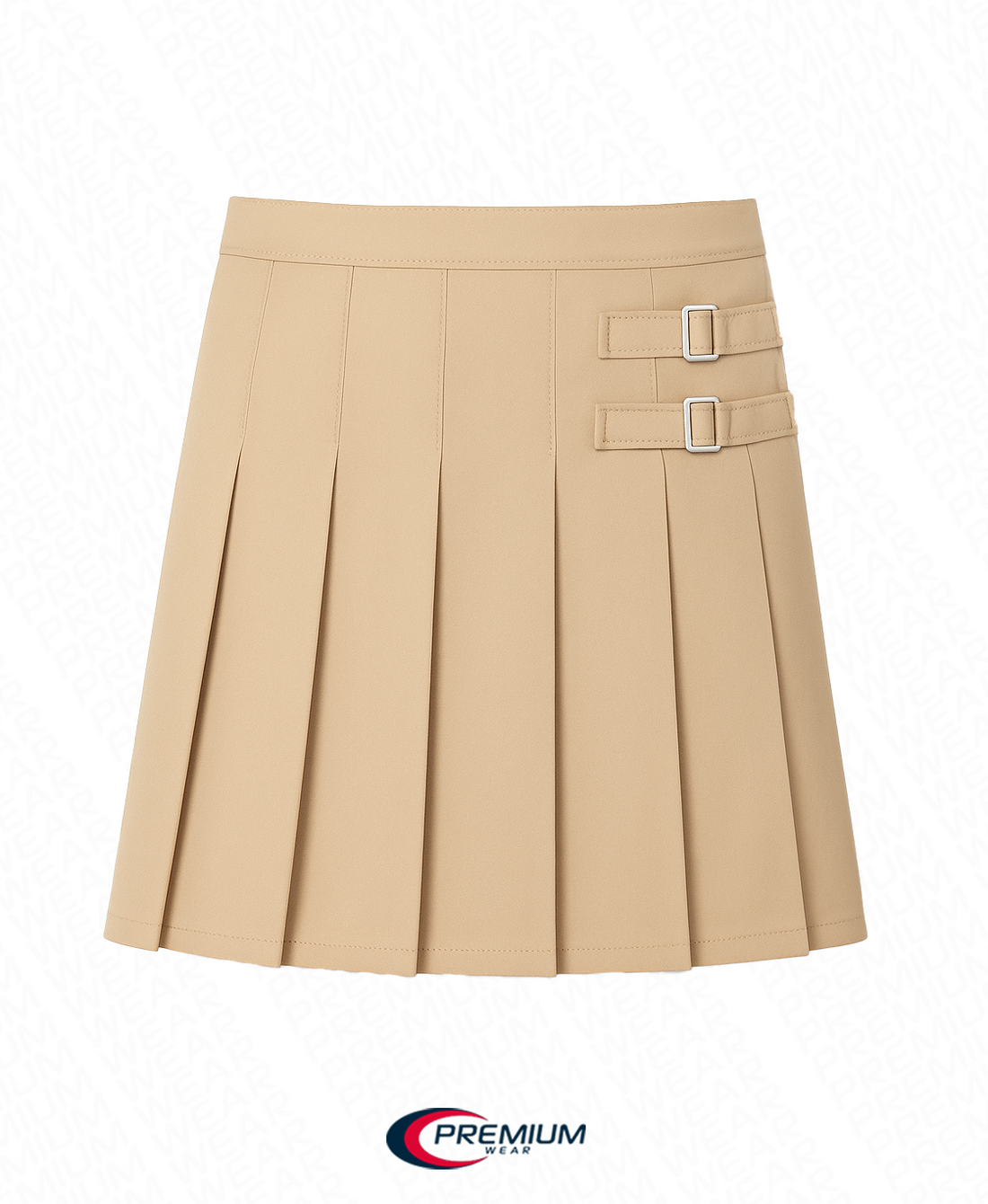 Girls 2-Tab School Uniform Skort - Comfortable Pleated Skirt