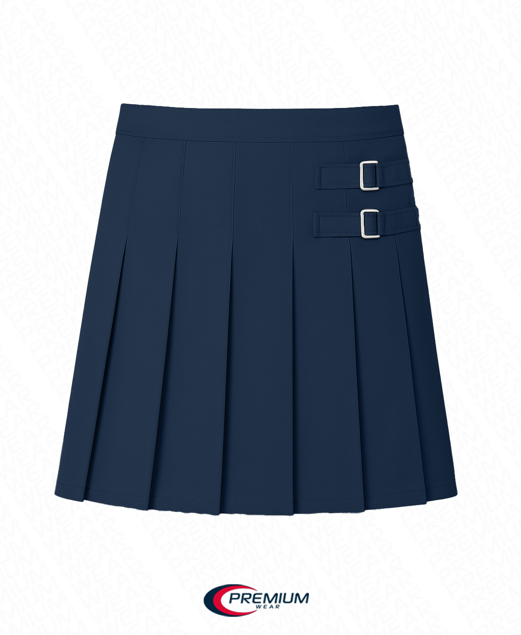 Girls 2-Tab School Uniform Skort - Comfortable Pleated Skirt