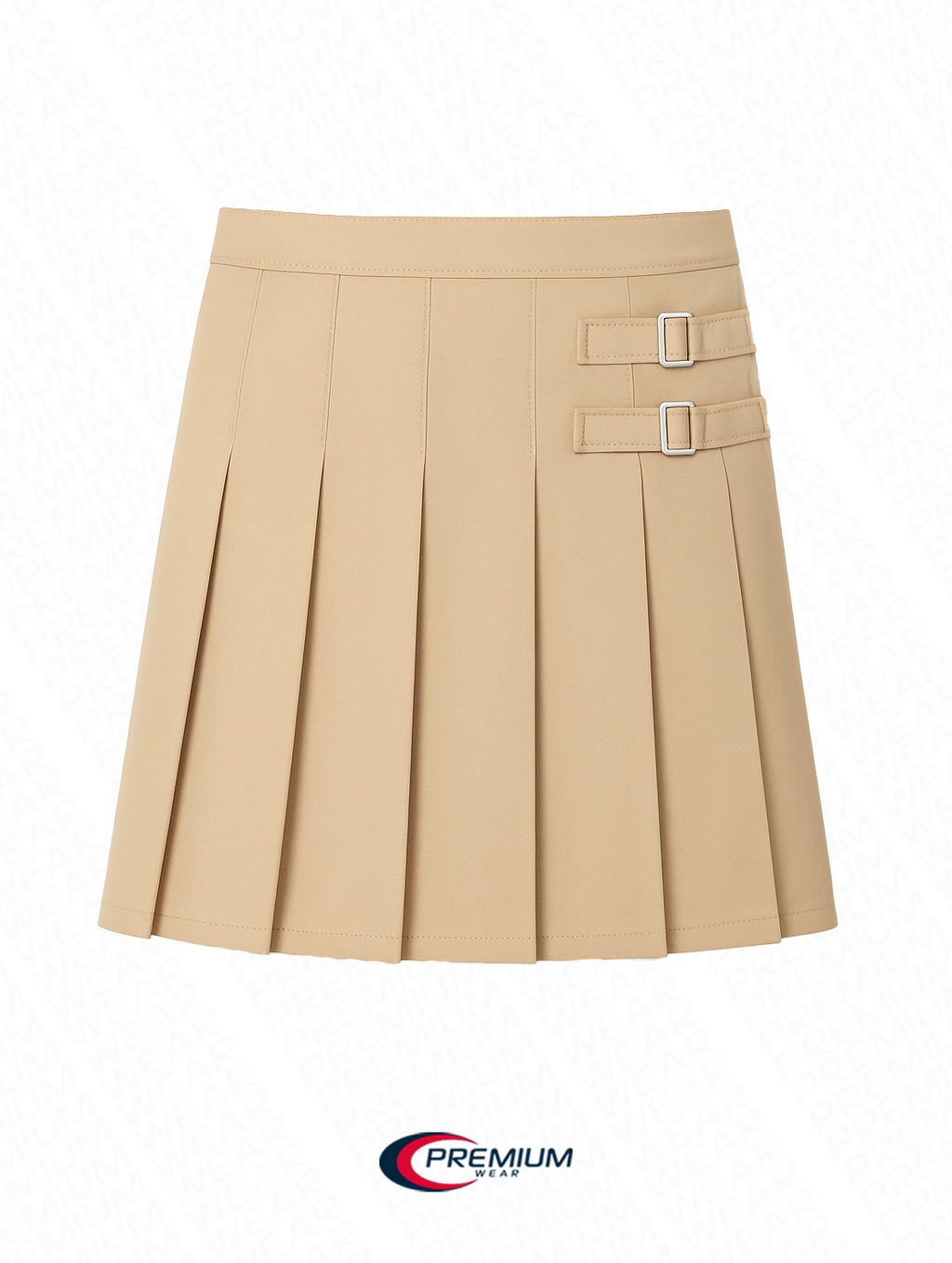 Girls 2-Tab School Uniform Skort - Comfortable Pleated Skirt