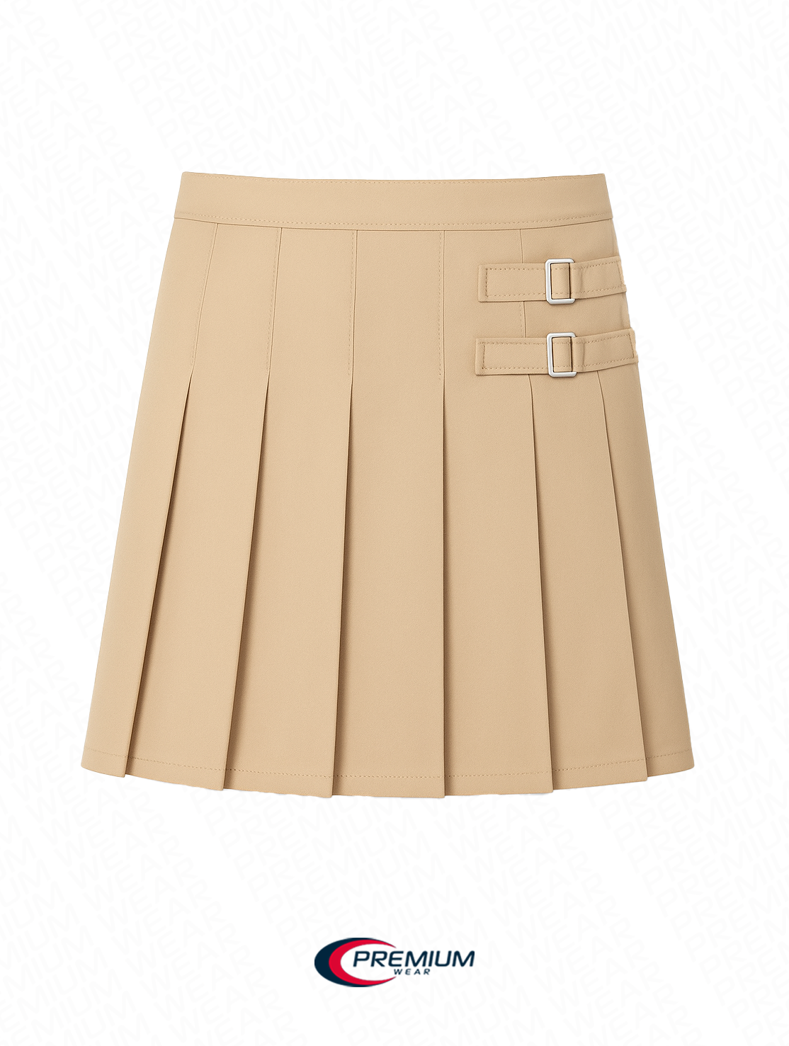Girls 2-Tab School Uniform Skort - Comfortable Pleated Skirt