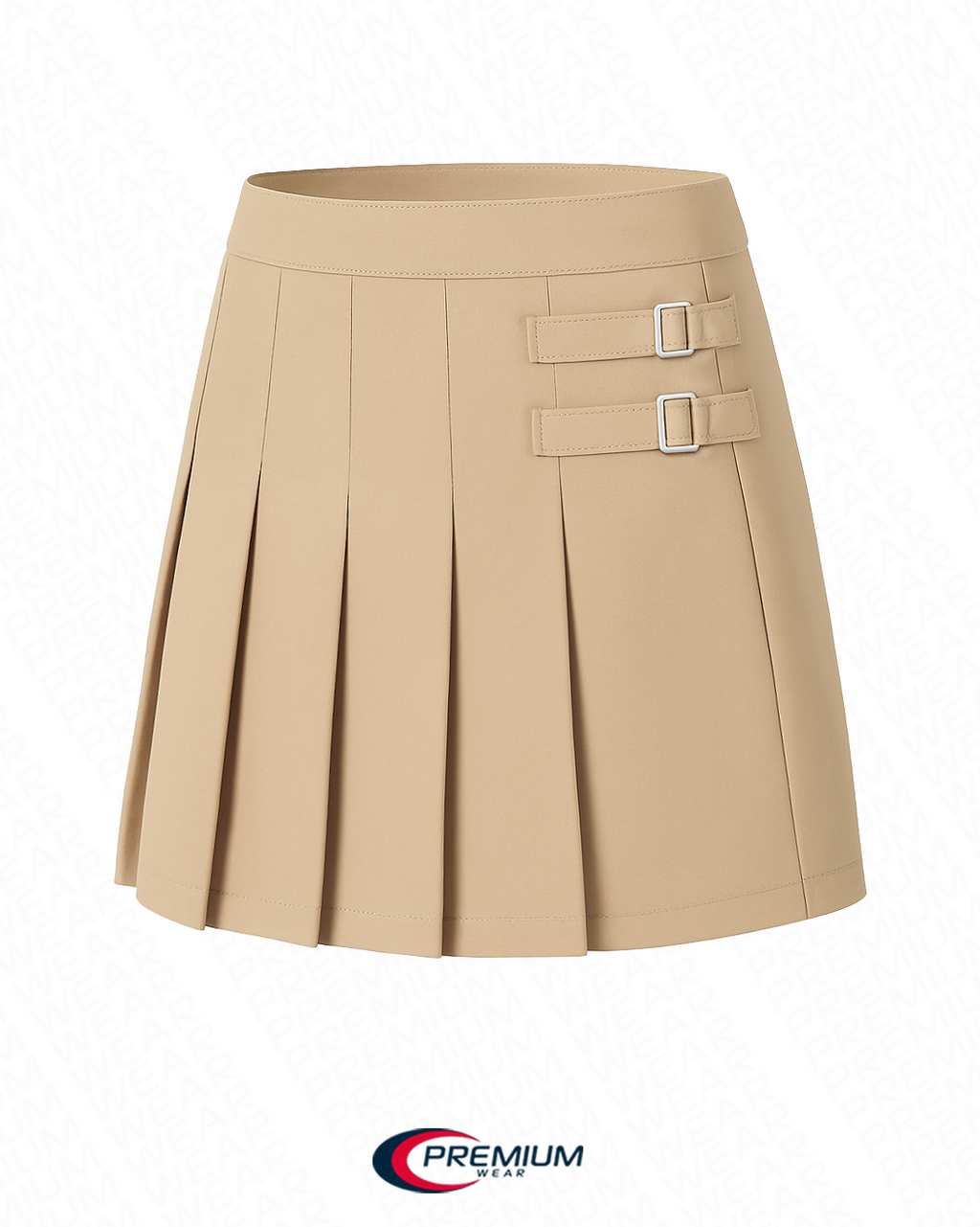 Girls 2-Tab School Uniform Skort - Comfortable Pleated Skirt