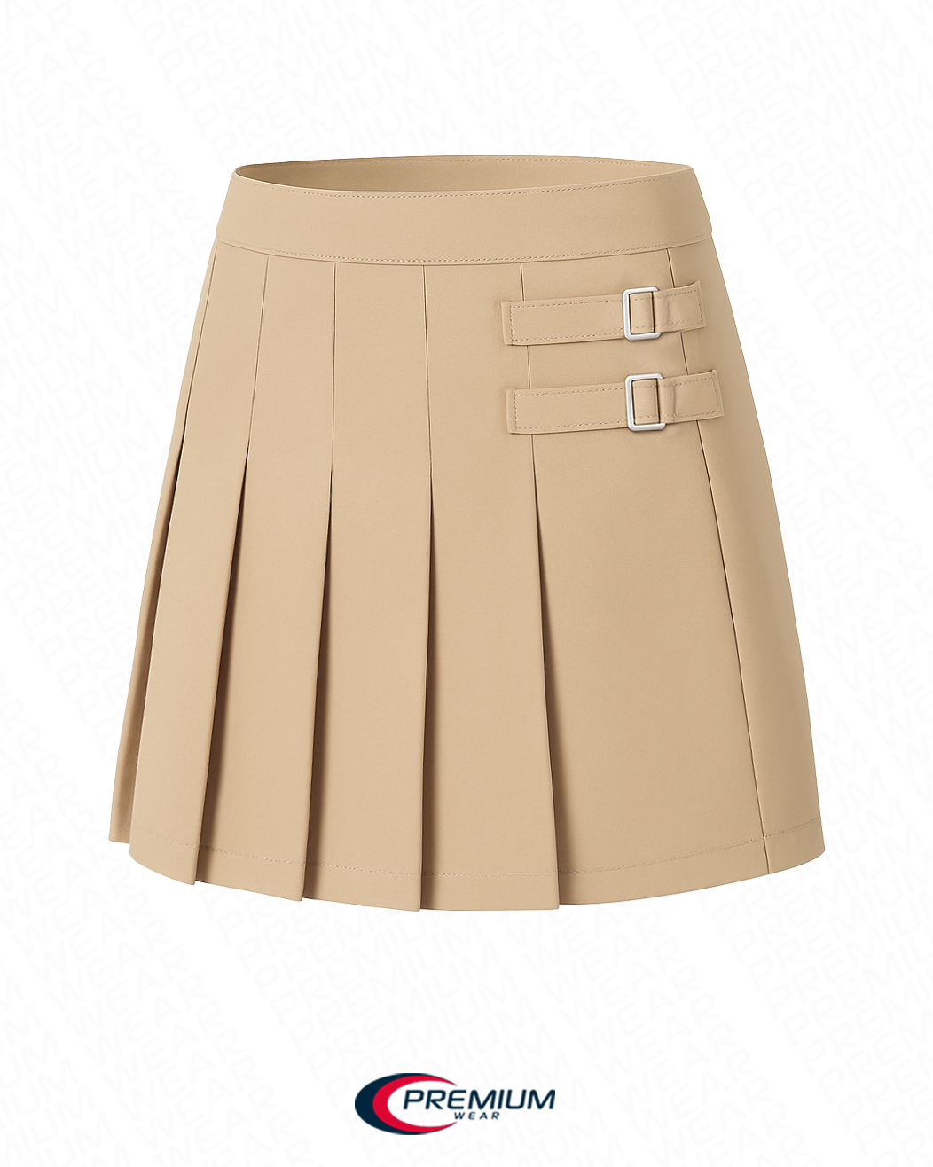 Girls 2-Tab School Uniform Skort - Comfortable Pleated Skirt