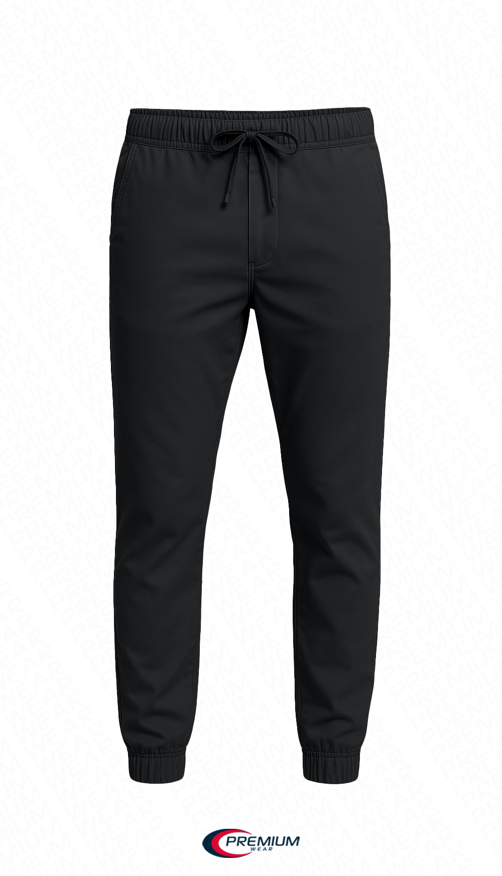 Men's Twill Jogger Pants - Durable Modern Elastic Cuffed Trousers