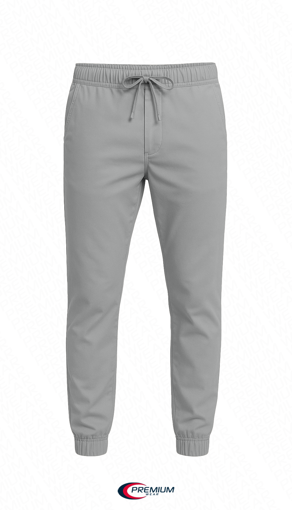 Men's Twill Jogger Pants - Durable Modern Elastic Cuffed Trousers