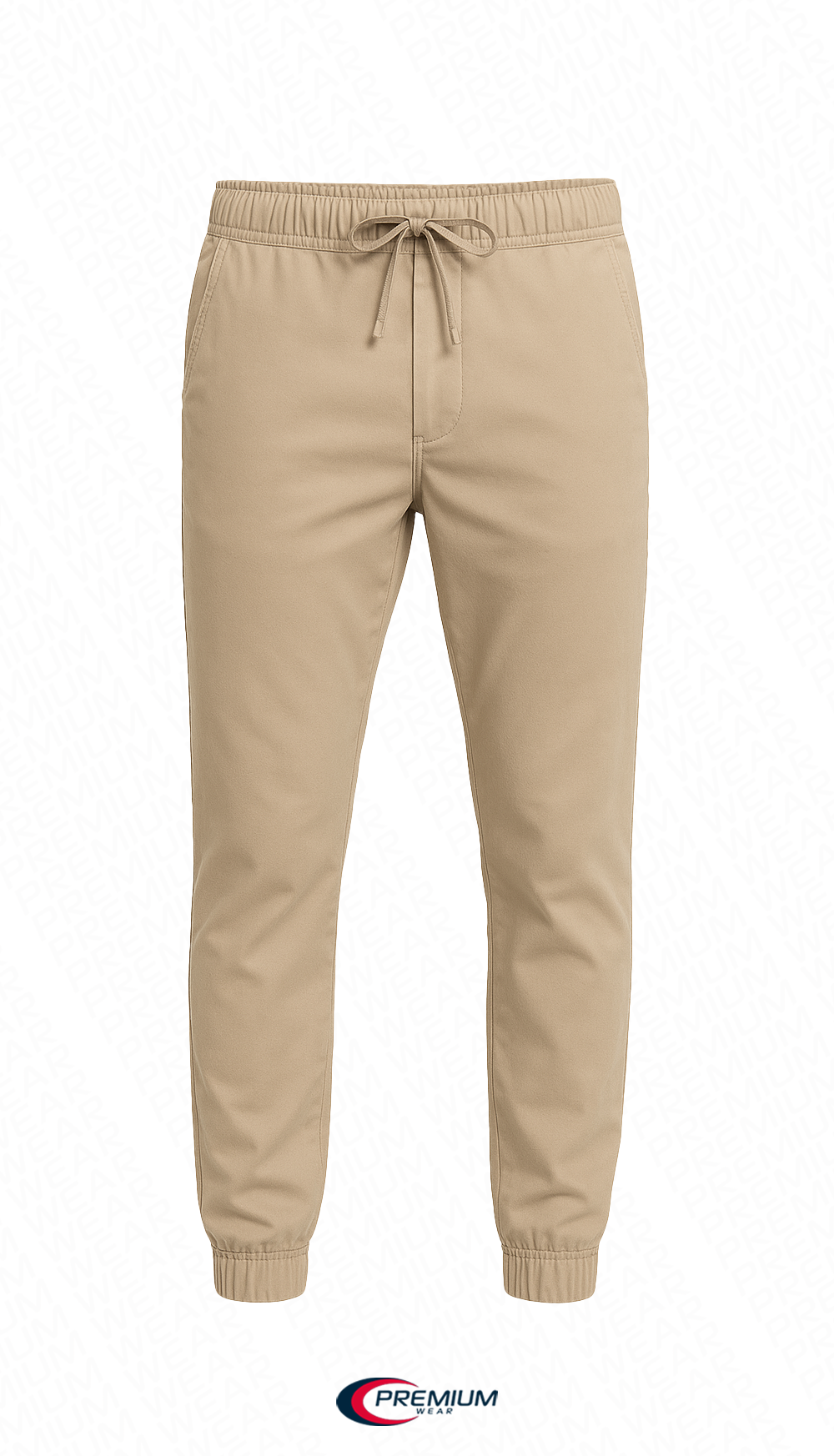 Men's Twill Jogger Pants - Durable Modern Elastic Cuffed Trousers