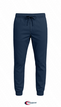 Men's Twill Jogger Pants - Durable Modern Elastic Cuffed Trousers