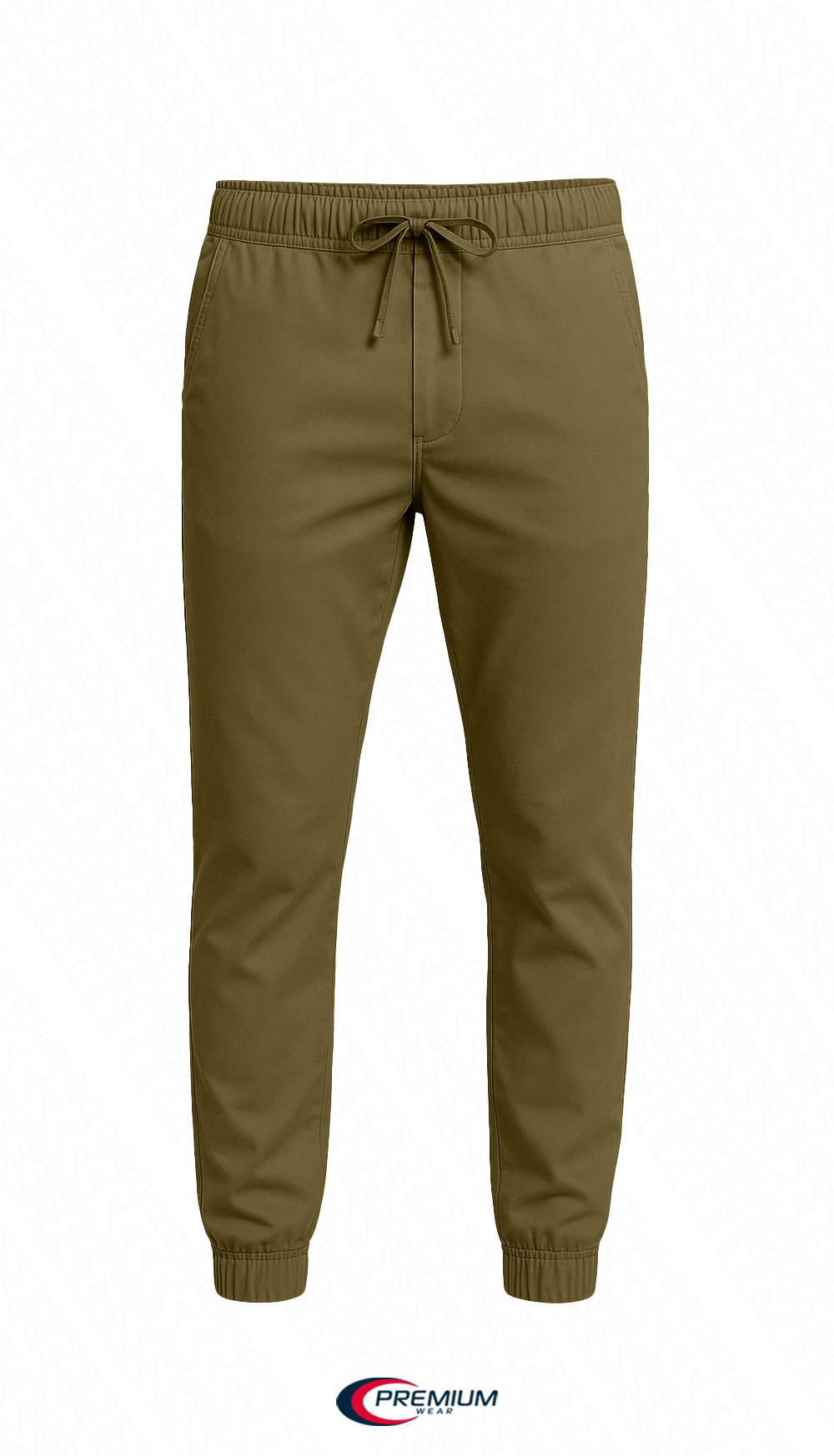 Men's Twill Jogger Pants - Durable Modern Elastic Cuffed Trousers