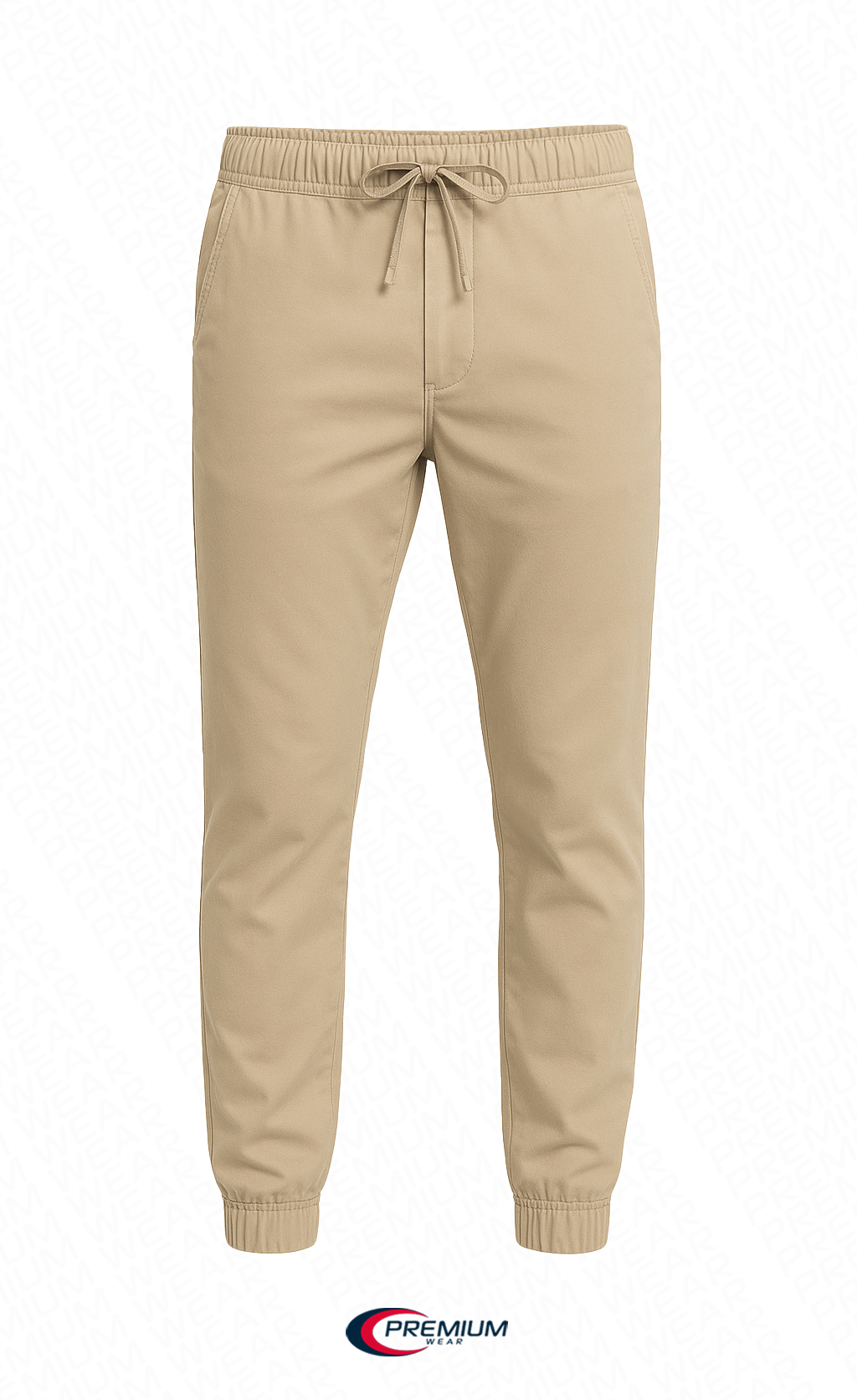 Men's Twill Jogger Pants - Durable Modern Elastic Cuffed Trousers