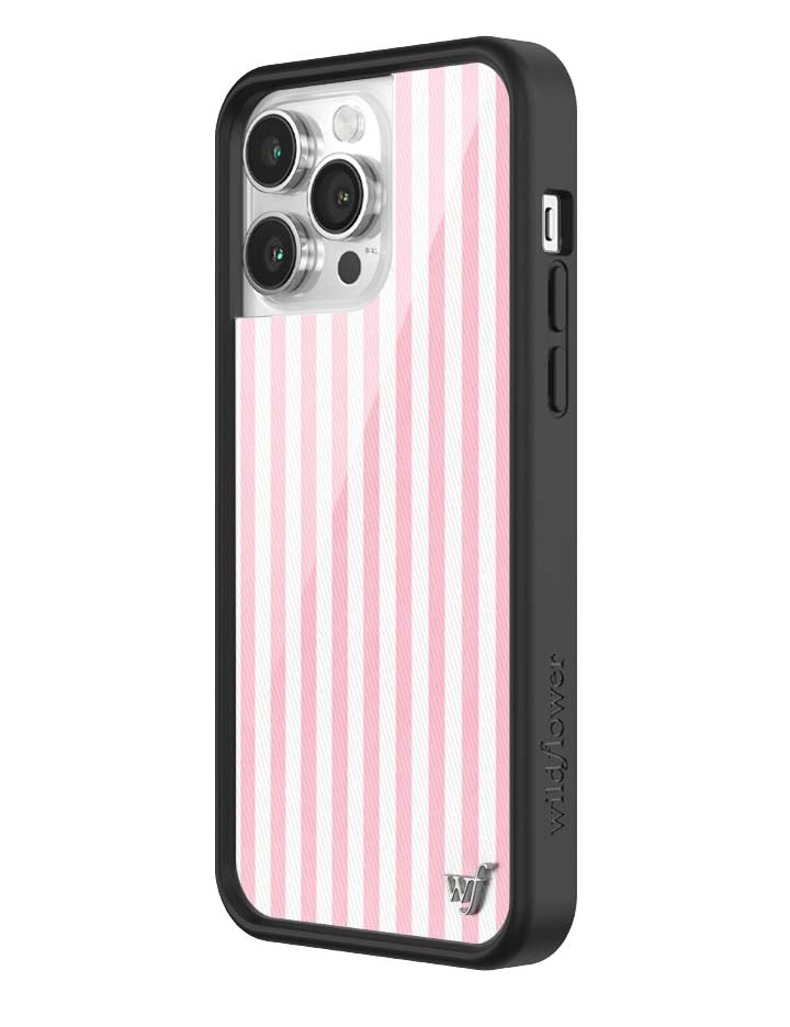 Pink Stripes iPhone Case - Protective & Trendy Pastel Aesthetic