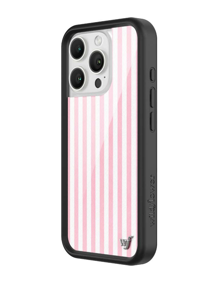 Pink Stripes iPhone Case - Protective & Trendy Pastel Aesthetic