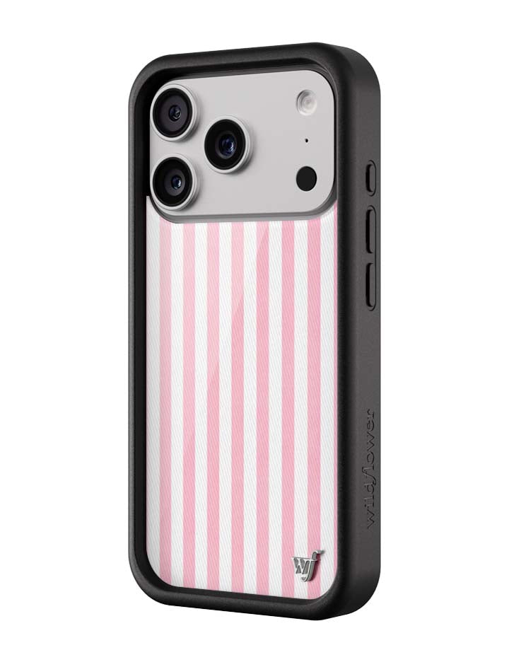Pink Stripes iPhone Case - Protective & Trendy Pastel Aesthetic
