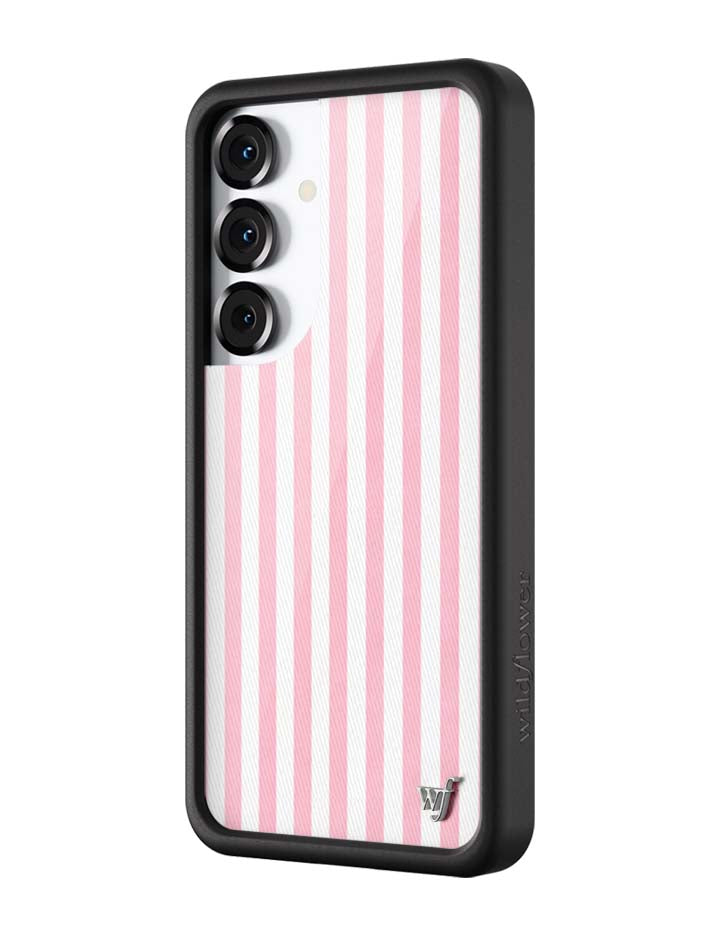 Pink Stripes Samsung Galaxy Case - Pastel Preppy Phone Cover