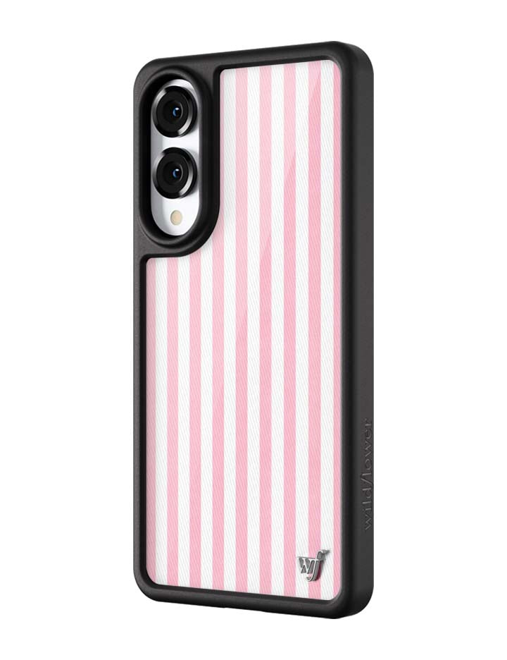 Pink Stripes Samsung Galaxy Case - Pastel Preppy Phone Cover