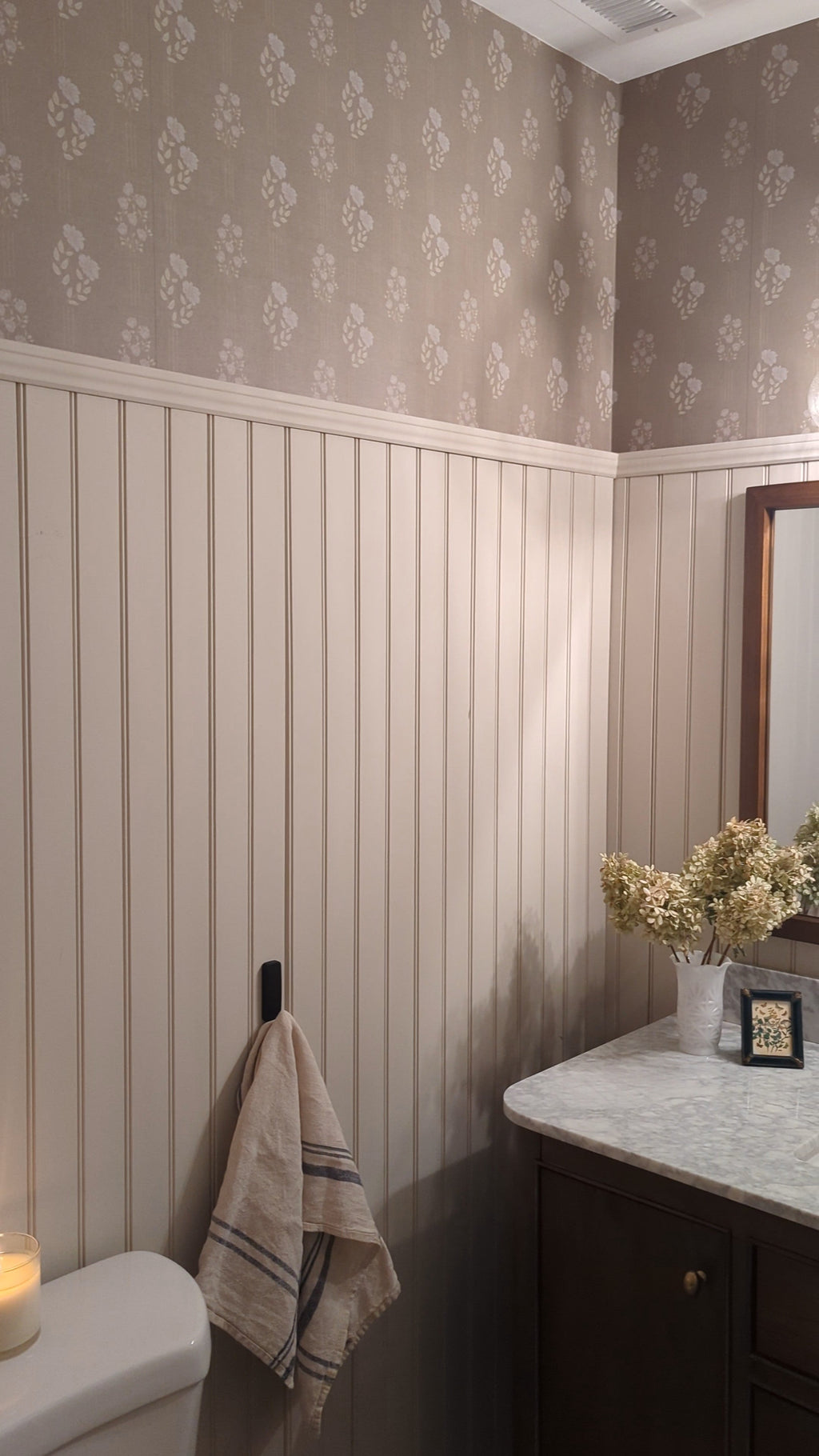 Monroe Floral Removable Wallpaper in Sage Green and Off-White