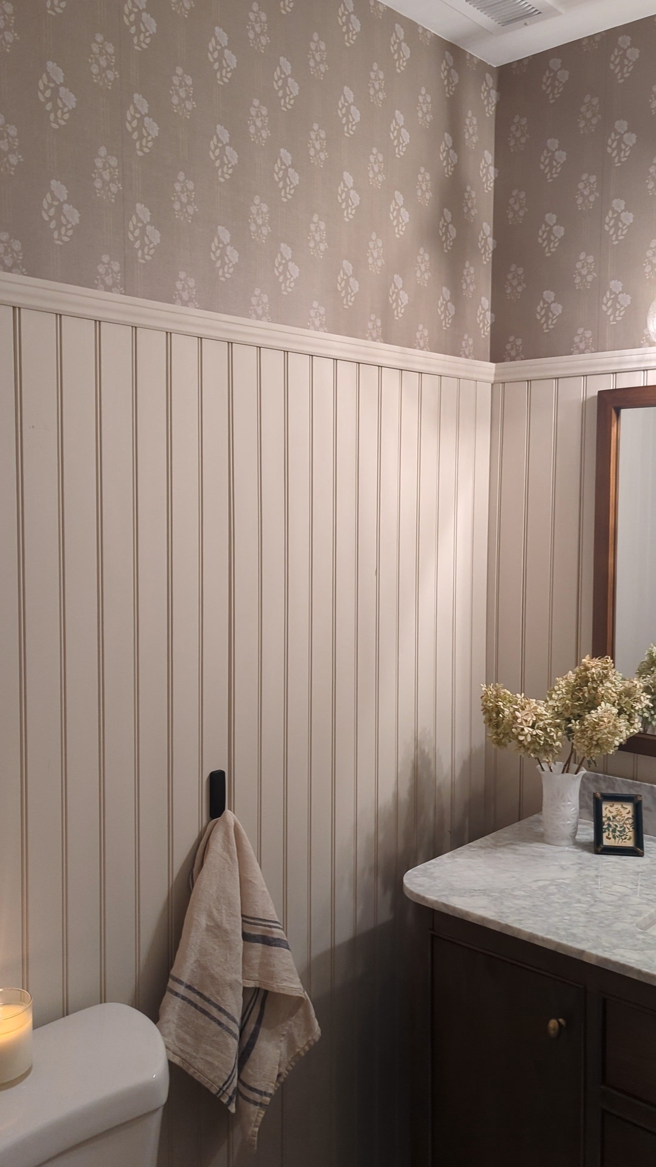 Monroe Floral Removable Wallpaper in Sage Green and Off-White