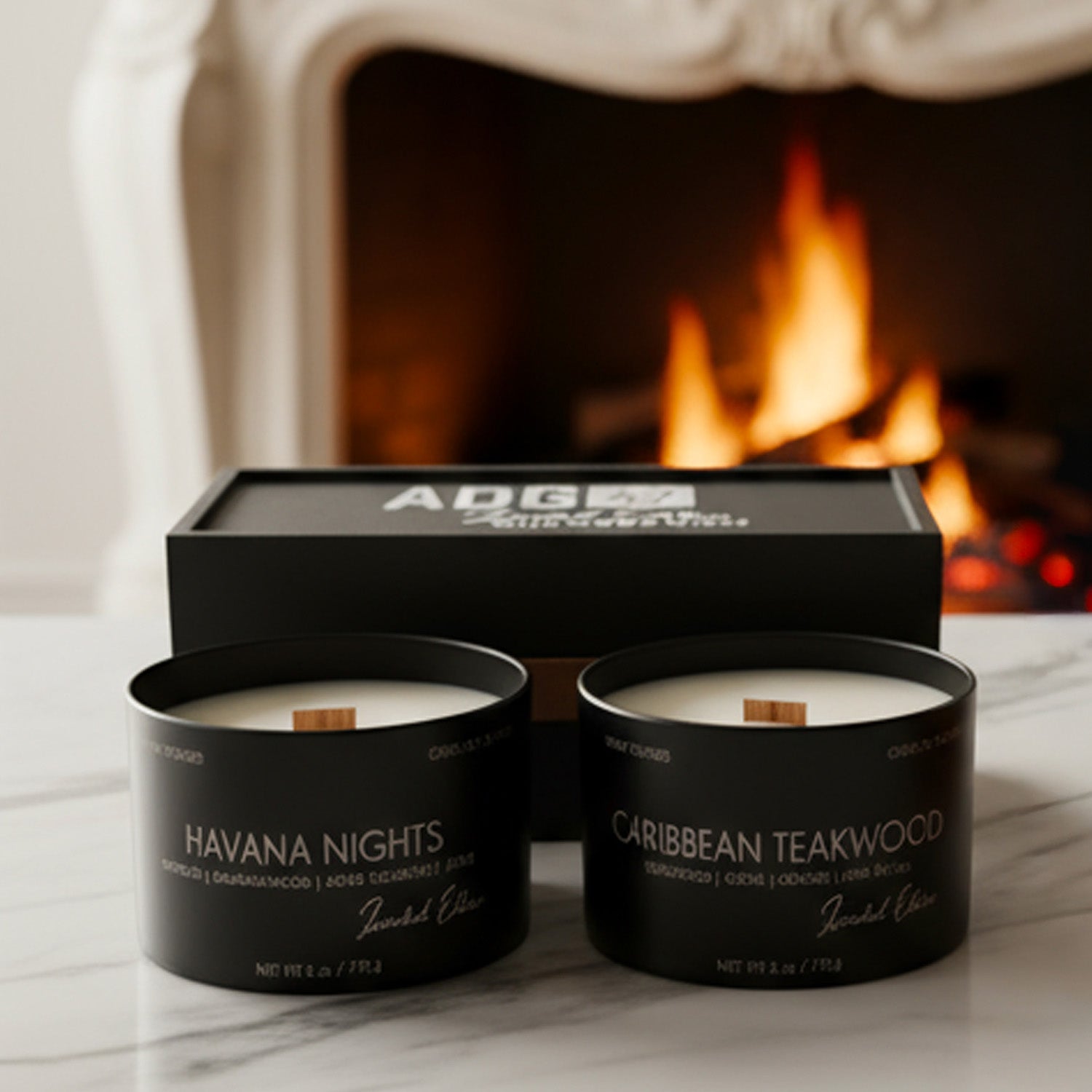 2-Piece Wood Wick Candle Set for Men with Masculine Scents - Image 8