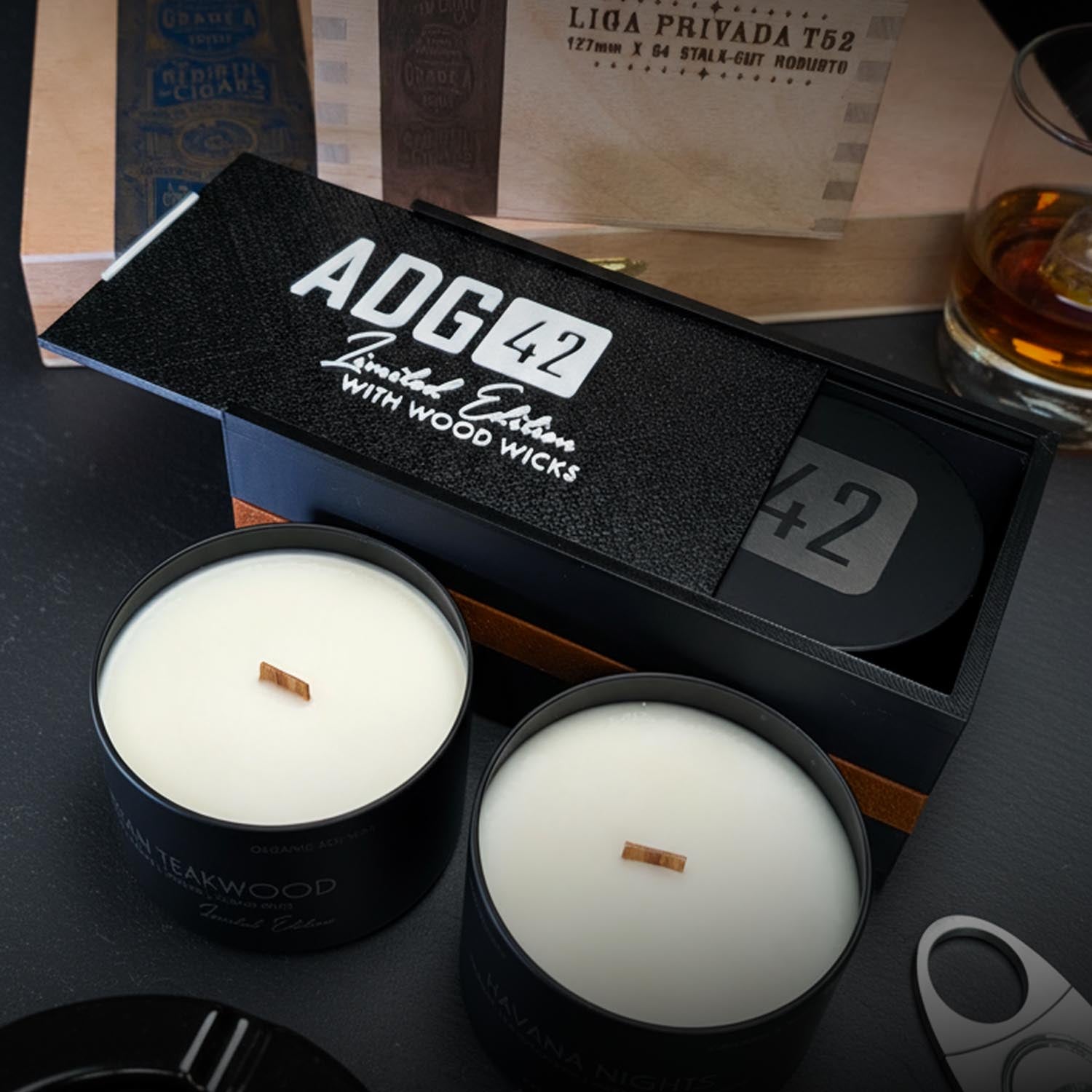 2-Piece Wood Wick Candle Set for Men with Masculine Scents - Image 7