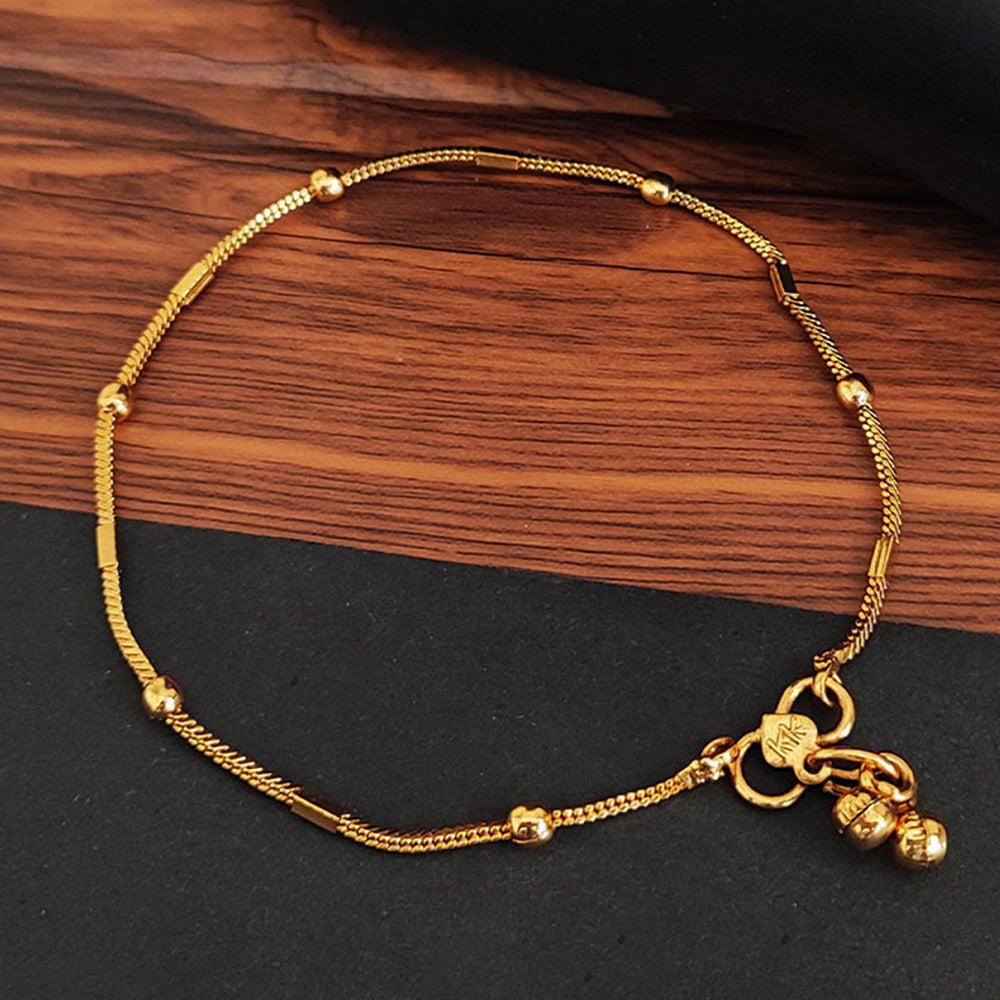 Indian Traditional Antique Gold Polish Payal Set for Girls