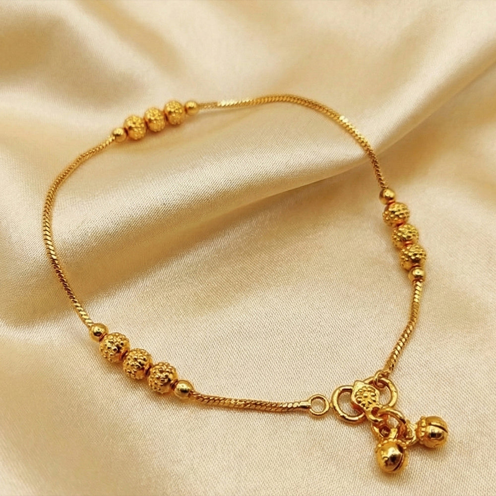 High Gold Designer Beads Anklet for Women and Girls
