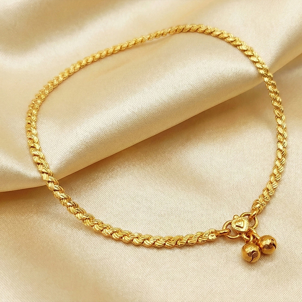 Antique Gold Polish Party Wear Payal Anklet for Women and Girls