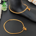 Antique designer high-gold polish payal with intricate motifs