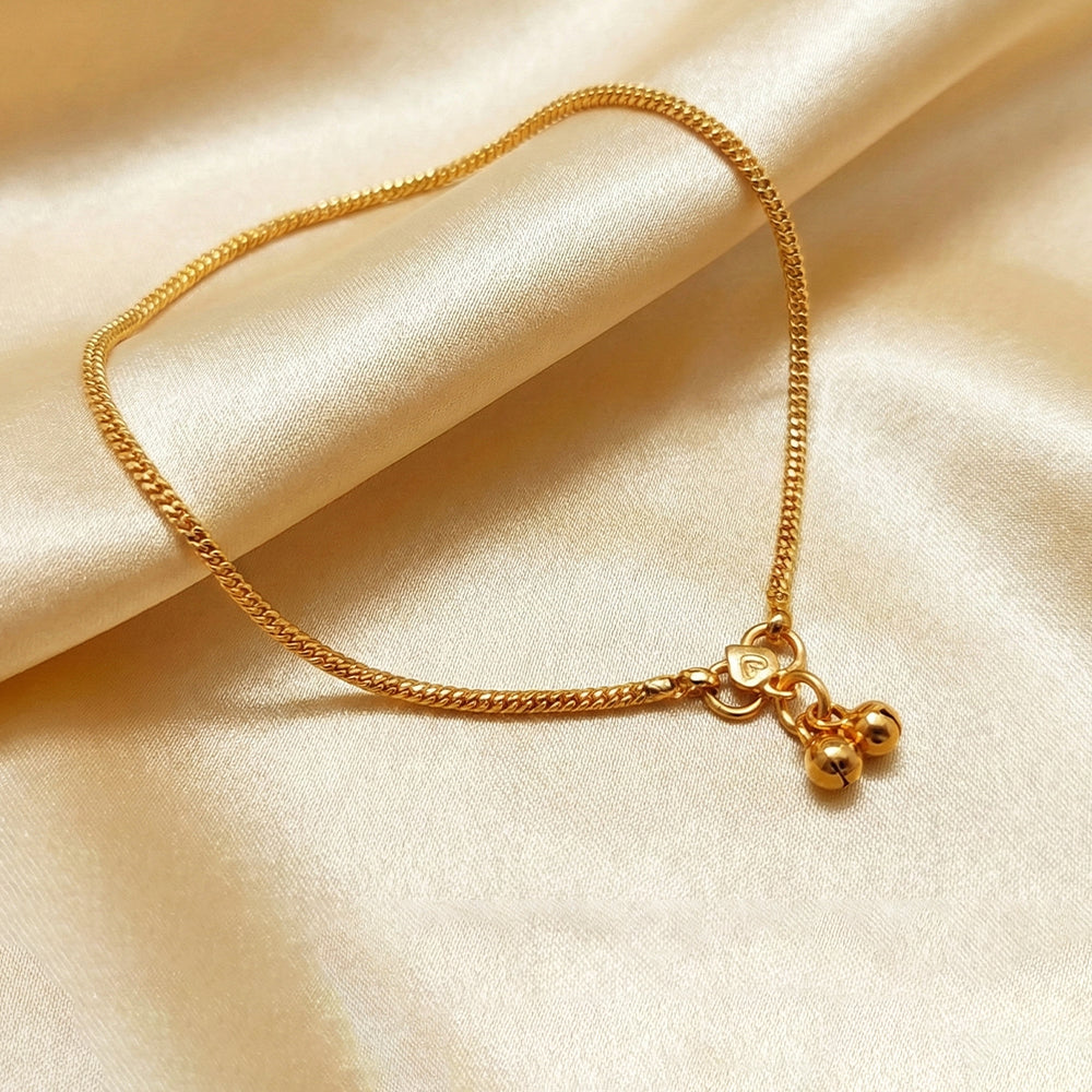 Traditional High Gold Thick Chain Anklet for Women and Girls