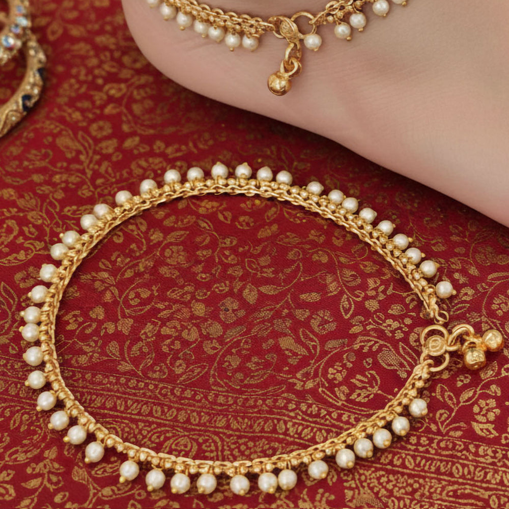 High Gold Polish Fancy Designer Payal for Women and Girls
