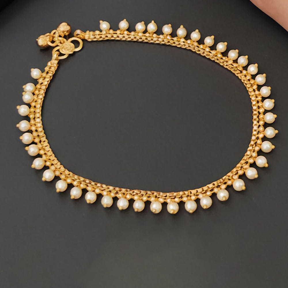 Antique Gold Polish Party Wear Payal Anklet for Women and Girls