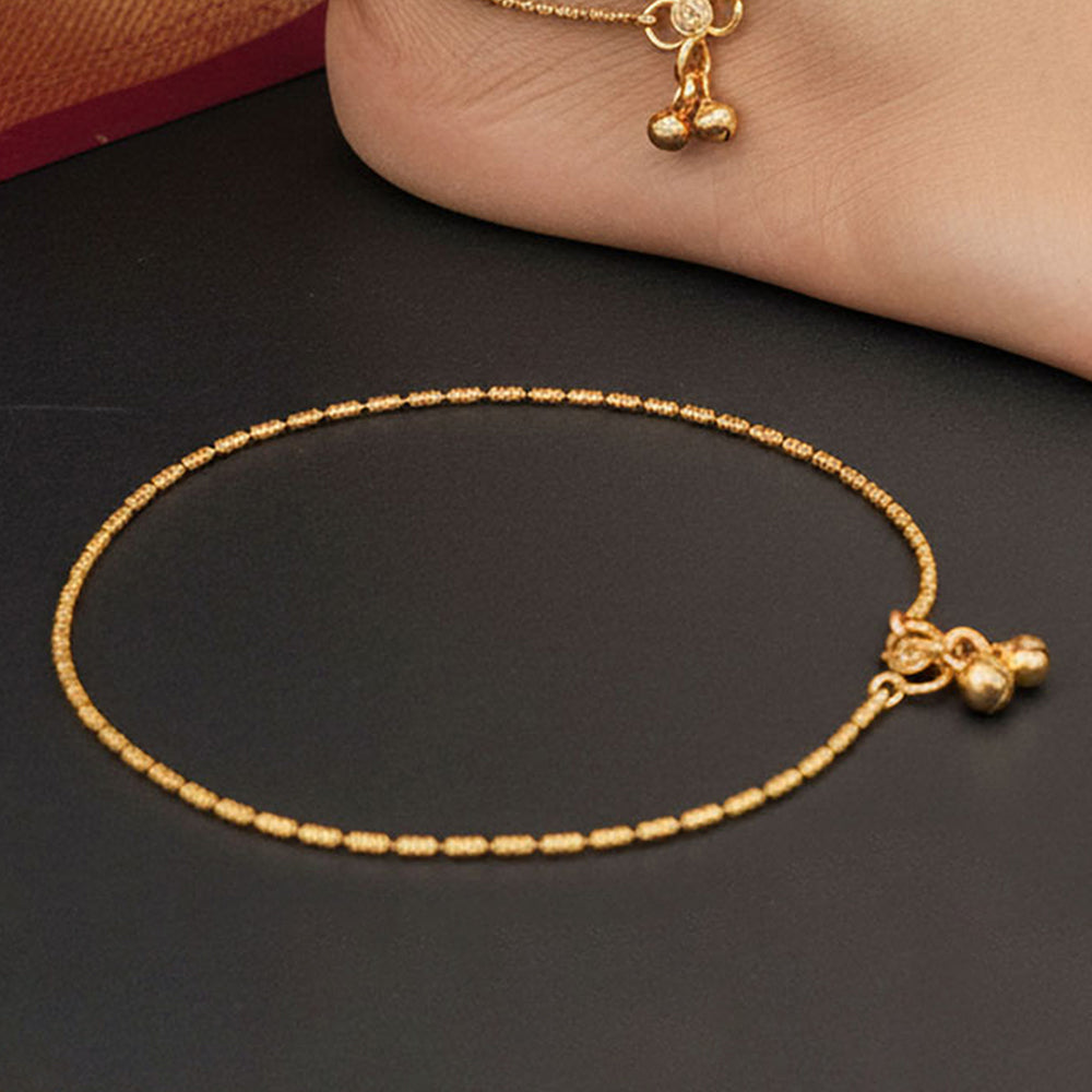 Traditional High Gold Daily Wear Anklet for Girls