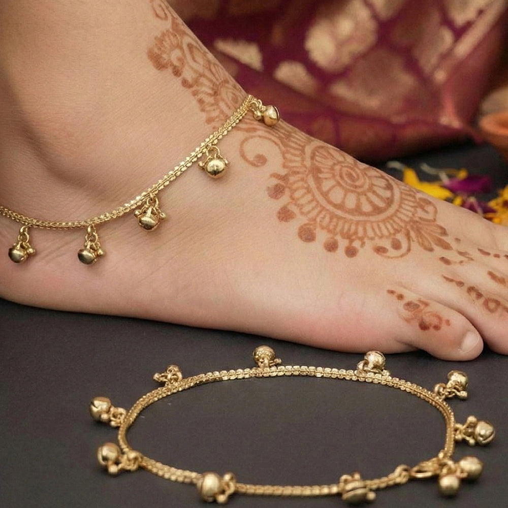 Decorative designer mehendi polish anklet for girls party wear