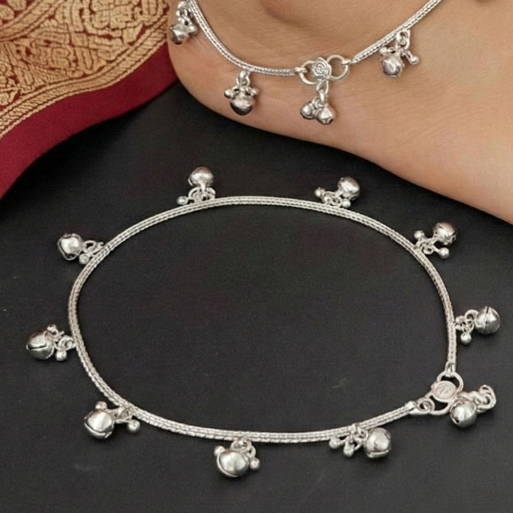 Ethnic Oxidized Chain Payal with Danglers for Girls