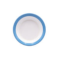 White Melamine Bowl with Sky Blue Edge - Set of 30