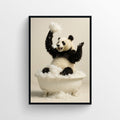 Panda Animal Bathroom Tub Poster