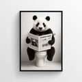 Panda Animal Bathroom Toilet Poster