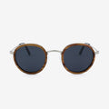 Pasco titanium and wood sunglasses in sophisticated brown and silver