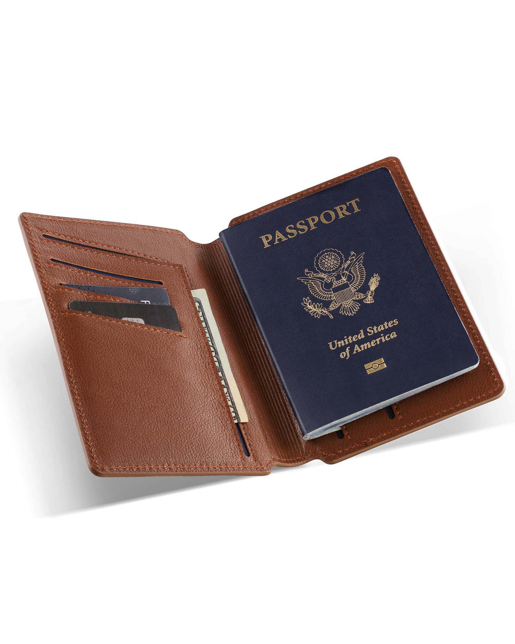 Leather Passport Wallet: Slim Travel Organizer with Card Slots