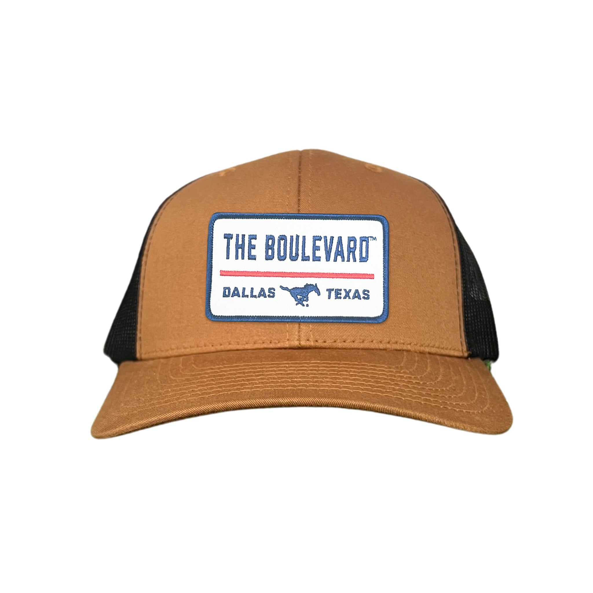 SMU The Boulevard Rectangle Patch Mesh Snapback Hat