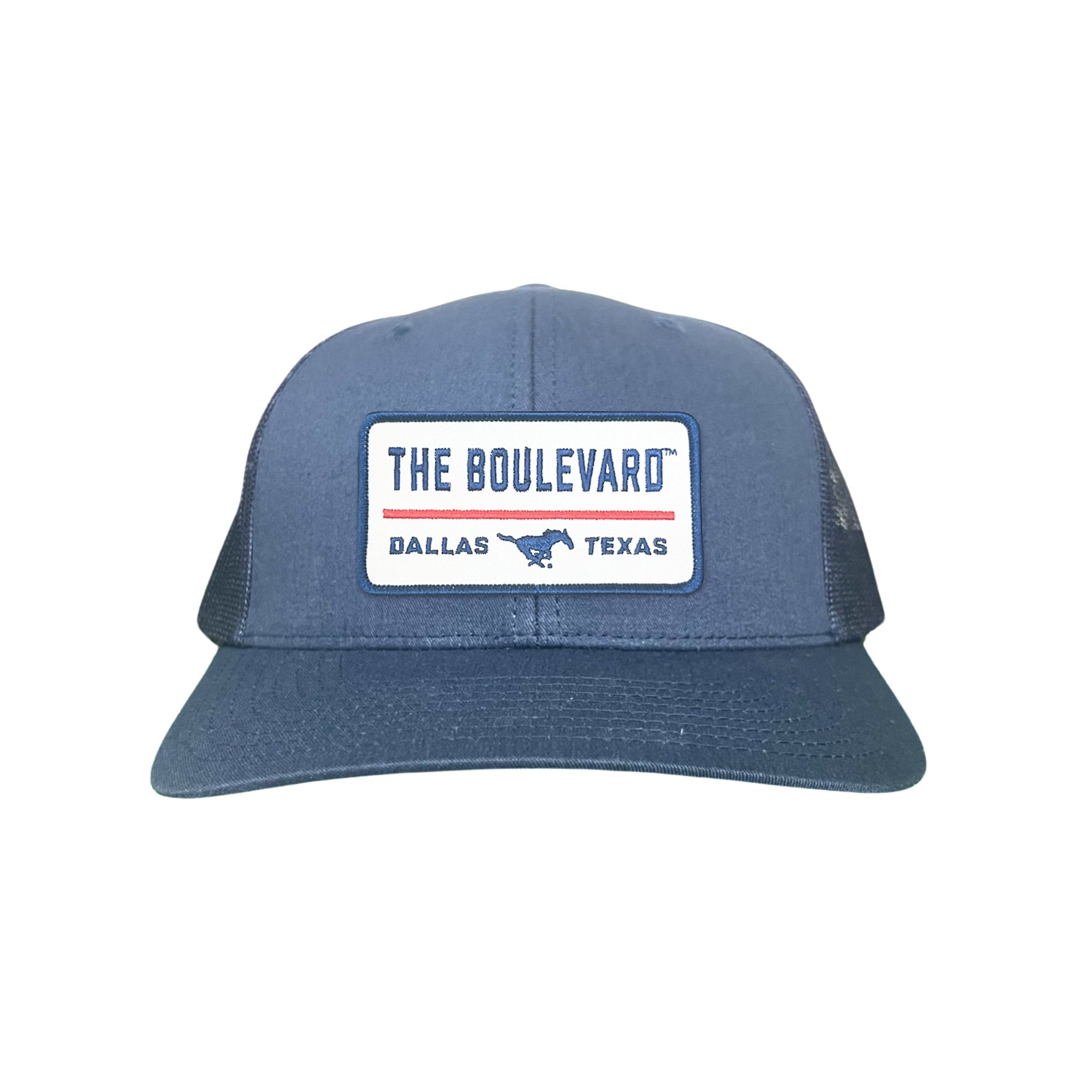 SMU The Boulevard Rectangle Patch Mesh Snapback Hat