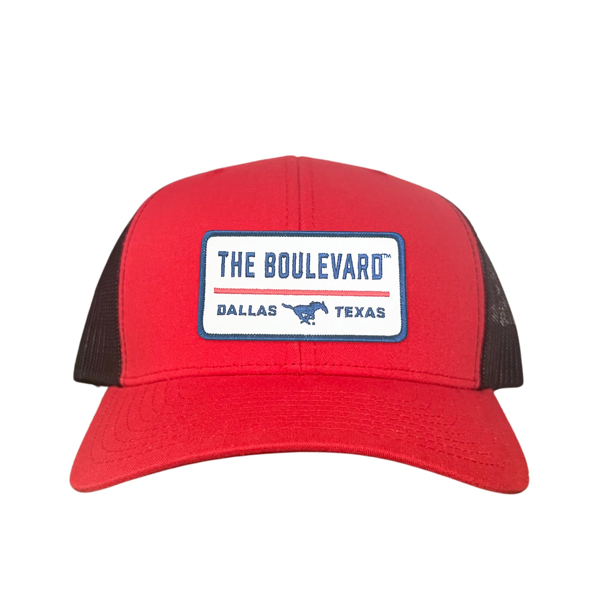 SMU The Boulevard Rectangle Patch Mesh Snapback Hat