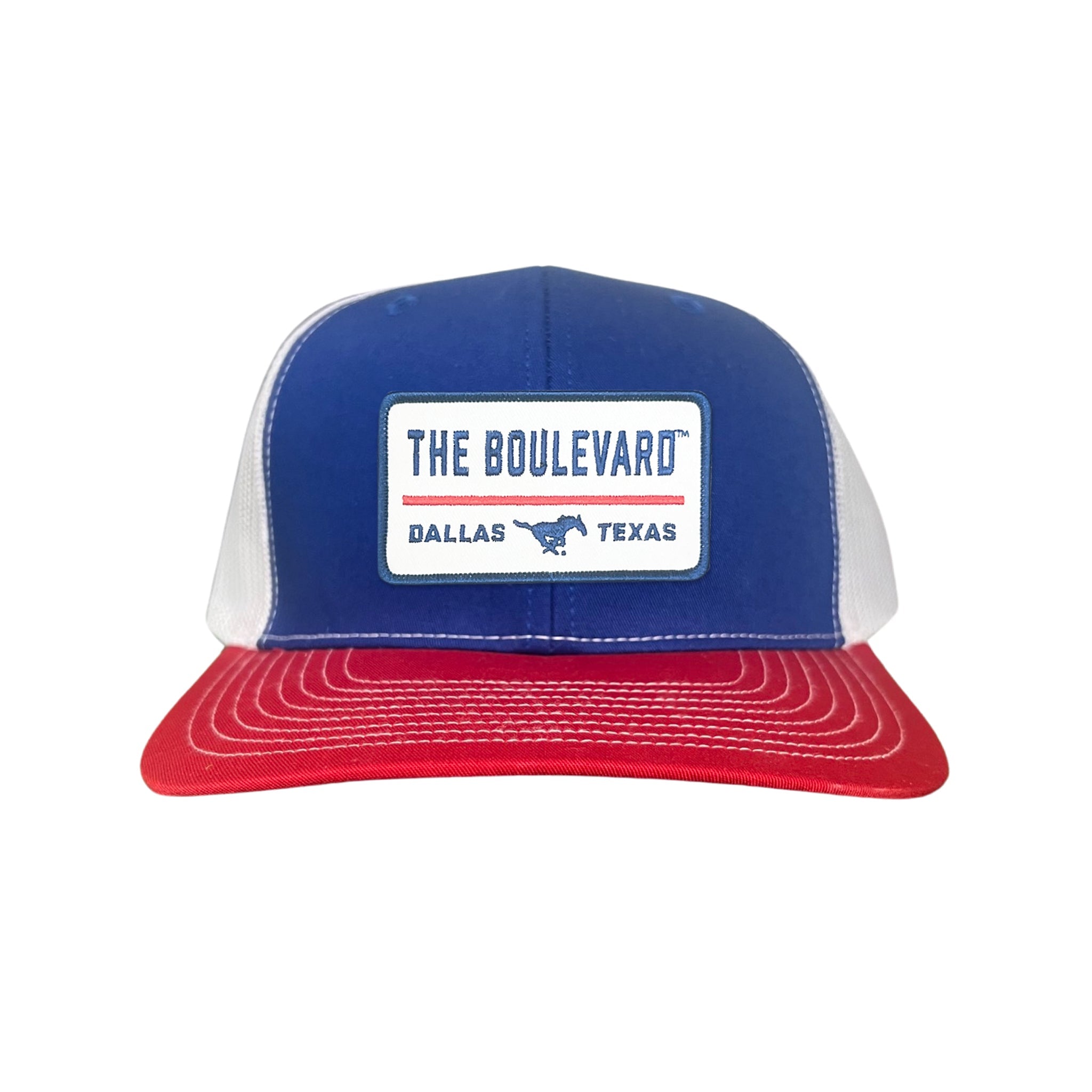 SMU The Boulevard Rectangle Patch Mesh Snapback Hat